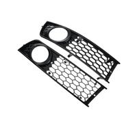 zyppk Coppia di griglie copertura for fendinebbia adatte for A4 B6 2001-2005 8E0807681, griglia esagonale a nido d'ape con cornici della griglia dei fendinebbia del paraurti