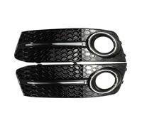 zyppk Coppia di griglie for fendinebbia anteriori for paraurti auto adatte for A4 B8 Standard 2009-2011, griglia cornici della griglia dei fendinebbia del paraurti anteriore(Chrome Silver)