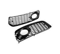 zyppk Coppia Di Griglie For Fendinebbia Auto Adatte For A5 S Line S5 B8 RS5 2008-2012, Copertura A Nido D'ape cornici della griglia dei fendinebbia del paraurti anteriore(Glosssy Black)