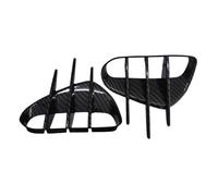 zyppk Coppia griglie copertura ventilazione paraurti anteriore adatte for KIA, Stinger 2017-2024 cornici della griglia dei fendinebbia del paraurti anteriore(Carbon Fiber Look)