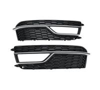 zyppk Griglia di copertura fendinebbia paraurti anteriore adatta for A5 S Line S5 2013-2017 8T007681K 8T0807682K cornici della griglia dei fendinebbia del paraurti(Pait)