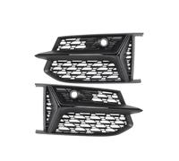 zyppk Griglia di protezione for fendinebbia paraurti anteriore auto adatta for Sports SLine A6 C8 S6 2019-2022 cornici della griglia dei fendinebbia del paraurti(Glossy Black)