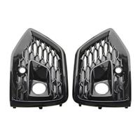 zyppk Griglia paraurti anteriore, copertura fendinebbia adatta for Q5 Upgrade RSQ5 2021-2023 cornici della griglia dei fendinebbia del paraurti anteriore(With holes)