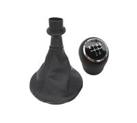 zyppk Pomello del cambio for auto a 5 velocità, leva nera, adatto for il trasporto, copertura del bagagliaio con ghetta for T5 T5.1 T6 2005-2015 Maniglia superiore del cambio manuale