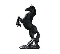 Zyqixluk Statua del Cavallo Designato per La Casa, Statue di Decorazioni per Cavalli in Resina Scultura, Statue di Arte Animale, Decorazioni da Tavolo da Letto per Figurine del Soggiorno,Nero