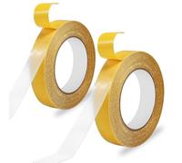 Zyren 2 Rotoli Nastro Adesivo per Moquette, 20m x 30mm Biadesivo per Muro per Moquette Extra Forte, Alta Resistenza, Nastro Biadesivo per Tappeti per La Posa di Moquettei, Rivestimenti per Pavimenti