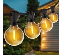 ZYRIVON Catene Luminose 30M Luci da Esterno Con 50+3 G40 LED 2700K Bianco Caldo