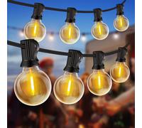 ZYRIVON Catene Luminose 30M Luci da Esterno Con 50+3 G40 LED 2700K Bianco Caldo