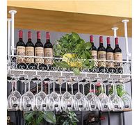 ZYSKABQ Barrena per vino sospeso, bancone per vino retrò, bancone per bar in stile europeo in stile vino a testa in giù, supporto di stoccaggio regolabile in altezza, rosso, 60 * 25 cm Octopus feet