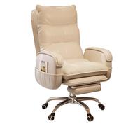 ZYSKABQ Comoda sedia da scrivania per casa e ufficio con schienale a doppio strato e tasca laterale per organizer Beige Octopus feet