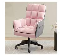 ZYSKABQ Divano letto singolo girevole imbottito in tessuto grigio con ruote per scrivania, ufficio, poltrona con schienale alto, poltrona per soggiorno, lettura, vanità, computer, sedie Octopus feet
