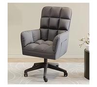 ZYSKABQ Divano letto singolo girevole imbottito in tessuto grigio con ruote per scrivania, ufficio, poltrona con schienale alto, poltrona per soggiorno, lettura, vanità, computer, sedie Octopus feet