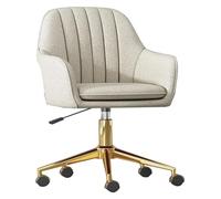 ZYSKABQ Elegante sedia da scrivania con base dorata con braccioli e funzione di rotazione girevole per la camera da letto delle ragazze Sedia da lavoro ergonomica per computer per l'home office o il