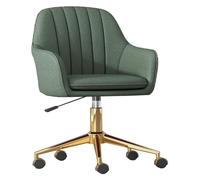ZYSKABQ Elegante sedia da scrivania con base dorata con braccioli e funzione di rotazione girevole per la camera da letto delle ragazze Sedia da lavoro ergonomica per computer per l'home office o il