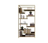 ZYSKABQ Libreria Nordic Modern Libreria semplice da pavimento scaffale espositore da ufficio luce di lusso in acciaio inox libreria libreria (XL: 120 x 30 x 198 cm) Piedi di polpo