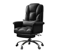 ZYSKABQ Poltrona direzionale moderna con poggiapiedi girevole in pelle PU ergonomica sedia capo regolabile in altezza e rotazione a 360° facile montaggio bianco sporco Octopus feet