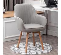 ZYSKABQ Poltrona in velluto Mid Century per scrivania da toeletta comoda sedia imbottita con base girevole in legno, design moderno e carino (blu) Piedini di polpo