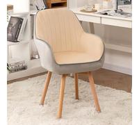 ZYSKABQ Poltrona Mid Century in velluto per scrivania Vanity, comoda sedia imbottita con base girevole in legno, design moderno e carino (blu) Octopus feet