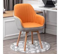 ZYSKABQ Poltrona Mid Century in velluto per scrivania Vanity, comoda sedia imbottita con base girevole in legno, design moderno e carino (blu) Octopus feet