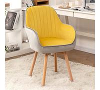 ZYSKABQ Poltrona Mid Century in velluto per scrivania Vanity Sedia da pranzo girevole in legno con comoda seduta imbottita Design moderno e carino Rosa 41x41x87 cm Octopus feet
