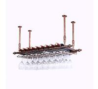 ZYSKABQ Portabottiglie a soffitto in bronzo | Rack sospeso in metallo | Scaffale per supporto calici da calice | Rack STEMWARE | Porta in vetro di vino sospeso | Porta bottiglia di vino | Rastrellino
