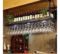 ZYSKABQ Portabottiglie appeso, porta d'alverio in ferro domestico, portabottiglia da vino capovolta, rastrelliere appeso, scaffale di stoccaggio del vino a stelo, griglia per organizzatore di vino