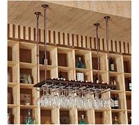 ZYSKABQ Portabottiglie sospeso con supporto in vetro e scaffale, porta d'investione in ferro per vino appeso al vino in bicchiere di vetro rastrellino per vetro, nero, nero Octopus feet