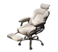 ZYSKABQ Sedia da gioco ergonomica in pelle con altezza regolabile Funzione oscillante girevole Bracci Ruote Supporto per la schiena Cuscino in lattice Sedia da lavoro direzionale per adulti e uso del