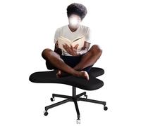 ZYSKABQ Sedia da meditazione Sedia con gambe incrociate ad altezza regolabile per yoga/meditazione/computer/casa Sgabello versatile in pelle PU con ruote Octopus feet