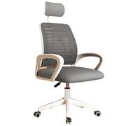 ZYSKABQ Sedia da scrivania da ufficio ergonomico con cuscino a sedile di schiuma morbida fissa e sedia da scrivania a maglie a maglia ad alta mesh (grigio) Octopus feet