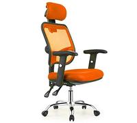 ZYSKABQ Sedia da scrivania direzionale girevole con schienale alto, supporto lombare e rete traspirante Sedia da gioco reclinabile regolabile in altezza per uomo Sedia da ufficio ergonomica arancione