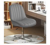 ZYSKABQ Sedia da scrivania ergonomica senza braccioli con imbottitura in pelle PU e base girevole Design moderno con schienale medio Ampio sedile regolabile per trucco Vanity Blu Octopus feet