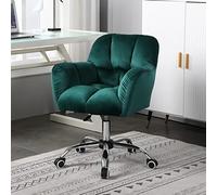 ZYSKABQ Sedia da scrivania girevole in velluto di lusso, regolabile in altezza, per casa e ufficio, design ergonomico moderno, supporto per schienale medio, elegante e confortevole, piedi a polpo