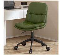 ZYSKABQ Sedia da scrivania in pelle ergonomica a 360 ° giradle senza braccioless da ufficio senza braccio sedie da vanità imbottite altezza regolabile Octopus feet