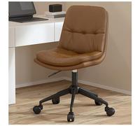 ZYSKABQ Sedia da scrivania in pelle ergonomica con sedile imbottita a 360 ° Design senza braccio girevole Ideale per la base di vanità per il compito del computer di casa. Octopus feet
