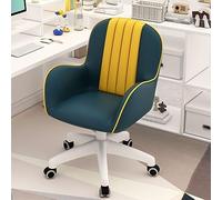 ZYSKABQ Sedia da scrivania in pelle PU con braccioli per ufficio Camera da letto Sedia da lavoro moderna imbottita per giochi per computer Girevole Rolling Vanity Colore beige Octopus feet