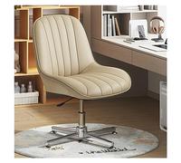 ZYSKABQ Sedia da scrivania moderna senza braccioli con imbottitura in pelle PU, design girevole e ampio sedile ergonomico regolabile per il trucco, opzione colore blu Vanity Octopus feet