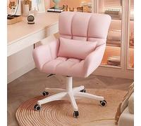 ZYSKABQ Sedia da scrivania moderna Vanity in velluto con ruote per ragazze e donne Poltrona con accenti carini con girevole e cuscino per camera da letto o ufficio (rosa) Octopus feet