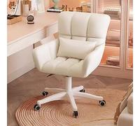 ZYSKABQ Sedia da toeletta moderna girevole in velluto con ruote e cuscino imbottito, scrivania carina per camera da letto, ideale per ragazze e donne (arancione) Octopus feet