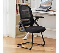 ZYSKABQ Sedia da ufficio ergonomica in rete con supporto lombare Sedia da lavoro esecutiva con braccioli con base a slitta per la camera da letto di casa Ricevimento Studente ospite Nero Octopus feet