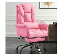 ZYSKABQ Sedia da ufficio esecutivo in pelle PU Ergonomic PU High posteriore con altezza regolabile per bracciolo a dondolo girevole e sedia da ufficio rosa footrest Octopus feet