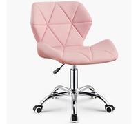 ZYSKABQ Sedia da ufficio extra largo femminile con ruote sedia da scrivania in pelle PU 360 ° rotante puleggia silenziosa Resistenza ad alta resilienza Riempimento rosa Octopus feet