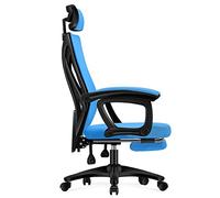 ZYSKABQ Sedia da ufficio in maglia con schiena alta con poggiatesta regolabile e poltrona Executive ergonomiche grigio poggiapiedi per supporti di gioco fino a 150 kg Octopus feet