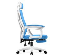 ZYSKABQ Sedia da ufficio in maglia con schiena alta con poggiatesta regolabile e poltrona Executive ergonomiche grigio poggiapiedi per supporti di gioco fino a 150 kg Octopus feet