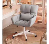 ZYSKABQ Sedia da ufficio in velluto con ruote e cuscino per donna Sedia girevole con accento arancione per camera da letto Octopus feet