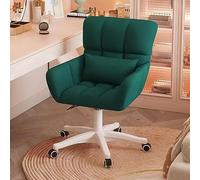 ZYSKABQ Sedia da ufficio in velluto con ruote e cuscino per donna Sedia girevole con accento arancione per camera da letto Octopus feet