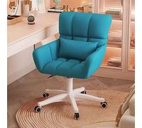 ZYSKABQ Sedia da ufficio in velluto con ruote per donna Poltrona dall'accento moderno con girevole e cuscino Grigio chiaro Octopus feet
