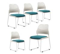 ZYSKABQ Sedia da ufficio moderna con base a slitta per la sedia da scrivania per ospiti per case e conferenze set di 5 (blu) Octopus feet