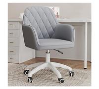 ZYSKABQ Sedia da ufficio moderna girevole imbottita in velluto con altezza regolabile e ruote per studio in casa o in grigio Vanity Octopus feet