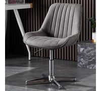 ZYSKABQ Sedia da ufficio moderna senza braccioli con design a gambe incrociate blu in pelle PU girevole Vanity sedia ergonomica per casa ufficio senza ruote piedi polpo